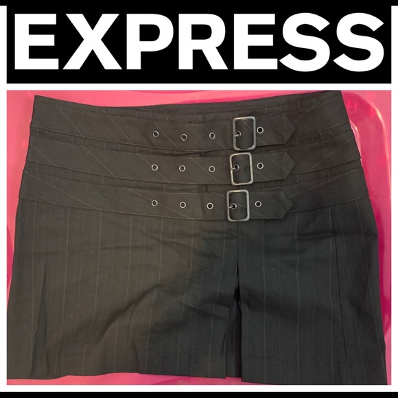 Express Dresses & Skirts - Vintage 90s ExpressTriple Buckle Goth Mini